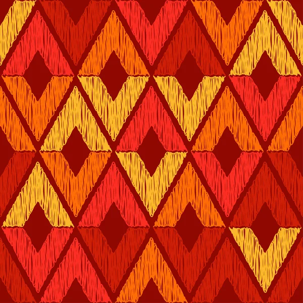 Azteekse Elementen Gestreepte Driehoeken Etnische Boho Ornament Naadloze Achtergrond Stammotief — Stockvector