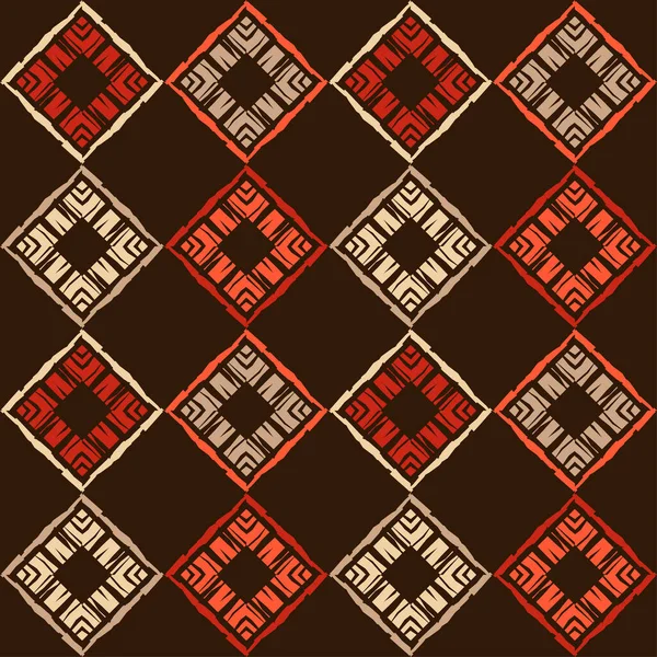 Дизайн Ручным Штриховкой Этнический Орнамент Бесшовный Фон Племенной Мотив Векторная — стоковый вектор