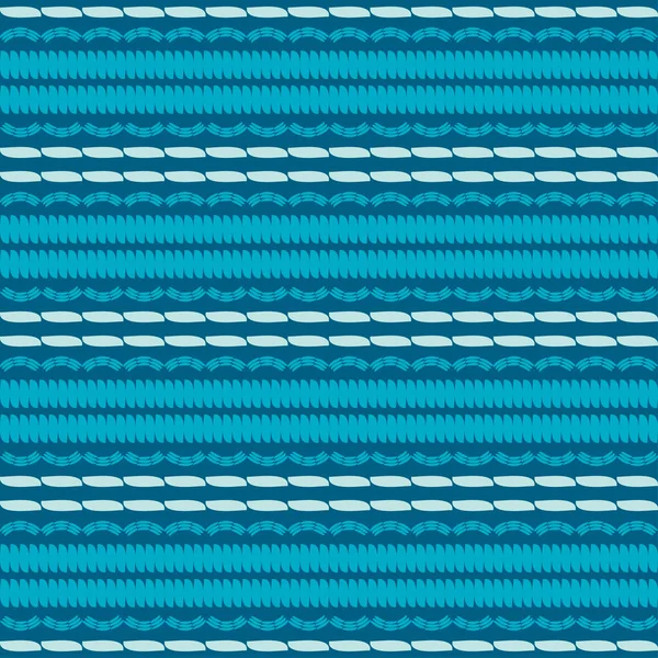 Design Manual Hatching Blue Ethnic Boho Ornament Seamless Background Tribal — Stock Vector