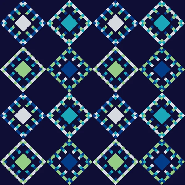 キューブのデザイン 民族のBoho装飾 シームレスな背景 部族的モチーフ ウェブデザインや印刷のためのベクターイラスト — ストックベクタ