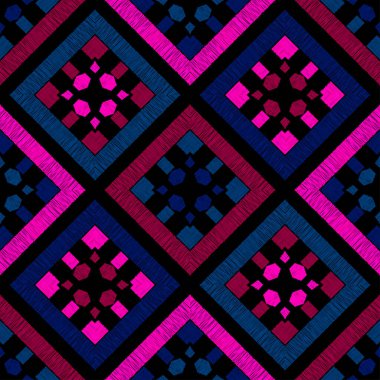 Aztek elementleri. Elle kumandalı tasarım. Etnik boho süsü. Kusursuz bir geçmişi var. Kabile motifi. Web tasarımı veya yazdırma için vektör illüstrasyonu.