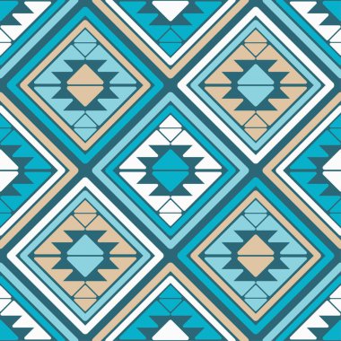 Aztek elementleri. Kusursuz desen. Geometri. Etnik boho süsü. Kabile motifi. Web tasarımı veya yazdırma için vektör illüstrasyonu.