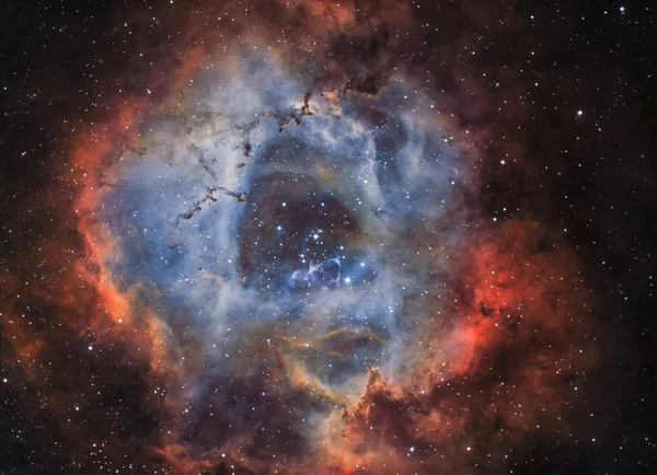 Den Rosette Nebula Stor Sfäriska Region Stjärnbilden Enhörningen Ngc 2244 — Stockfoto