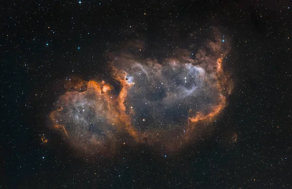 Der Seelennebel Sternbild Kassiopeia Schmales Bandlicht Stockfoto