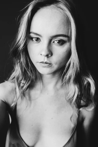 black and white portrait