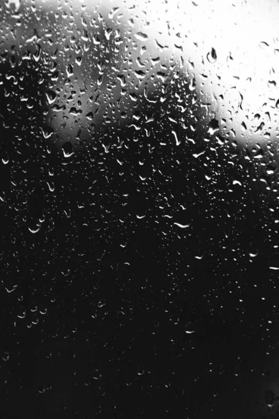 Σταγόνες Βροχής Στο Τζάμι Του Παραθύρου — Φωτογραφία Αρχείου