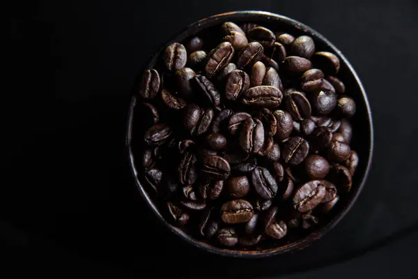 Bruna Kaffebönor Närbild — Stockfoto