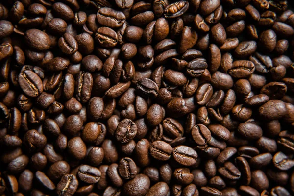 Bruna Kaffebönor Närbild — Stockfoto