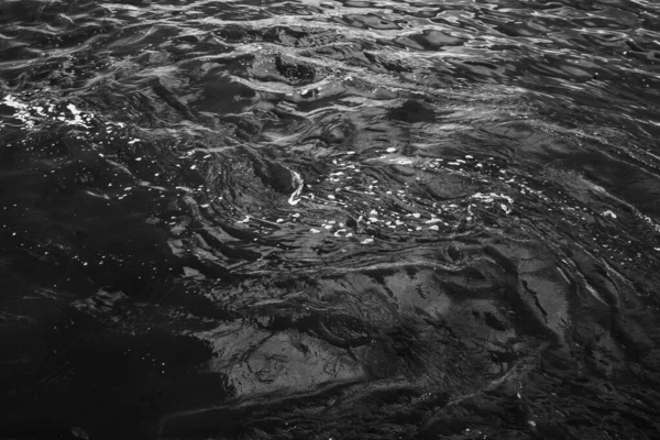 Černá Bílá Voda Textura Vodní Pozadí — Stock fotografie