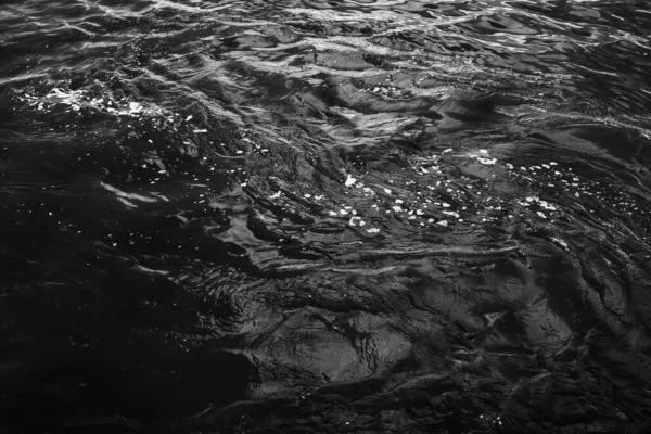 Černá Bílá Voda Textura Vodní Pozadí — Stock fotografie
