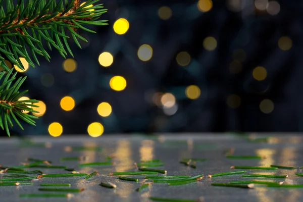 Fundo de natal com agulhas — Fotografia de Stock