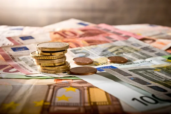 Euro para masanın üstüne detay — Stok fotoğraf