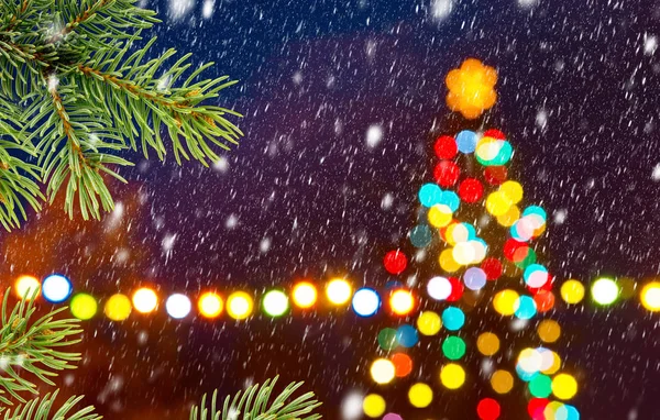 Ağaçlı Noel arkaplanı — Stok fotoğraf