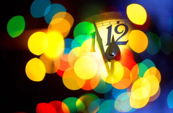 Relógio de ano novo — Fotografia de Stock