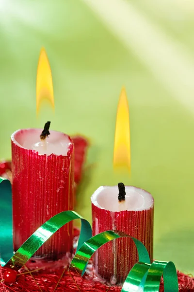 Christmas decoration with candles — Stock Photo, Image