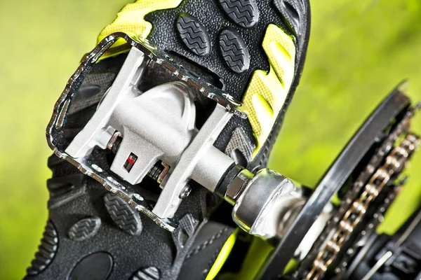 Detail van fietspad met pedaal — Stockfoto