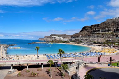 GRAN CANARIA, SPAIN- March 24, 2017:  Playa de Amadores is a pop