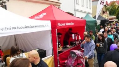 Zatec, Çek Cumhuriyeti - 2 Eylül 2017: Zatec atlama ve bira Festivali