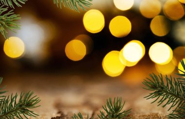 Işıklı Noel arka plan Glitter ve iğneler
