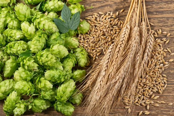 Arpa ile koni Woden masanın üzerinde hop