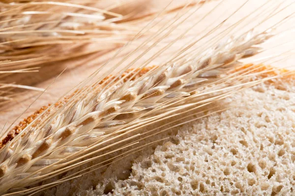 Detail Of Wheat On The Slice Of Bread — Stock Photo, Image