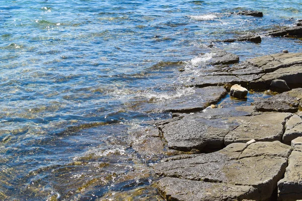 Detalhe da costa rochosa na Ístria. Croácia . — Fotografia de Stock