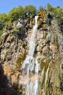 plitvice gölleri, Hırvatistan'ın şelale. 