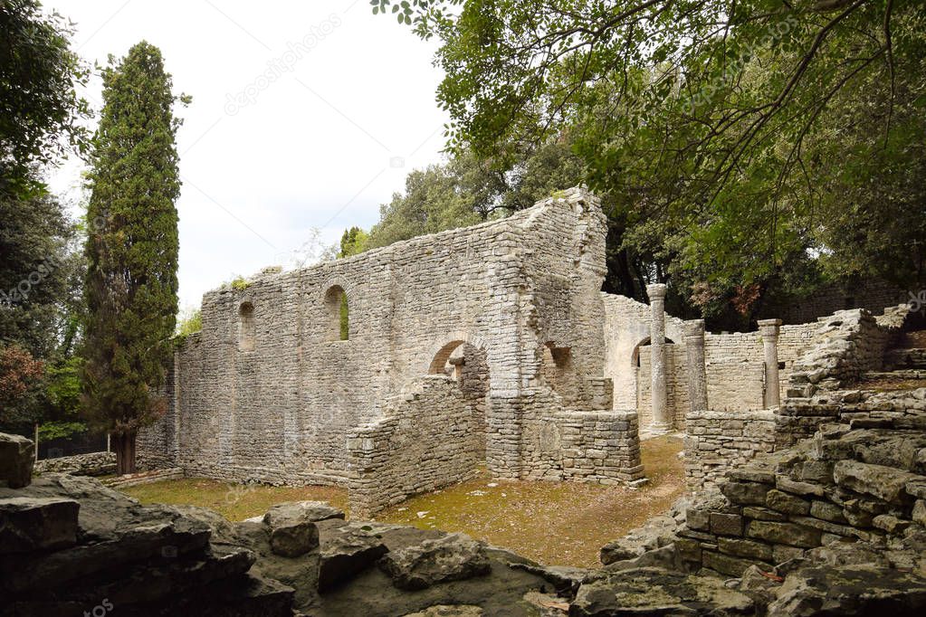 Church Ruins in Brijuni Island in Croatia.