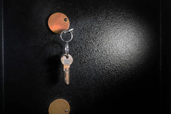Detalj av värdeskåp med massa nycklar — Stockfoto