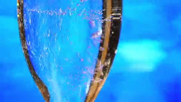 Заливка Чистої Води Склянку — стокове відео
