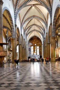 Florence, İtalya - 19 Eylül 2017: İç Santa Maria n