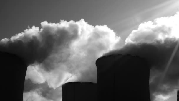 Centrale Électrique Pocerady République Tchèque Sous Soleil — Video