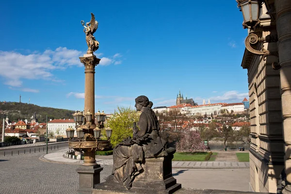 Rudolfinum Palace Prague Kalesi Panoraması — Stok fotoğraf