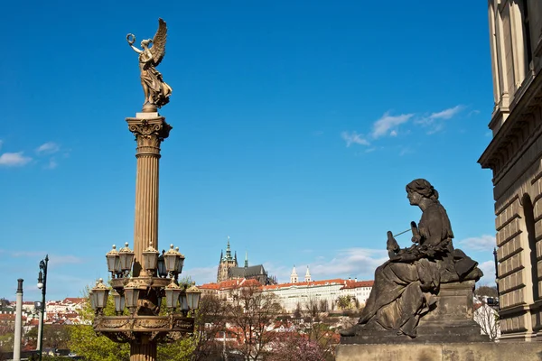 Rudolfinum Palace Prague Kalesi Panoraması — Stok fotoğraf