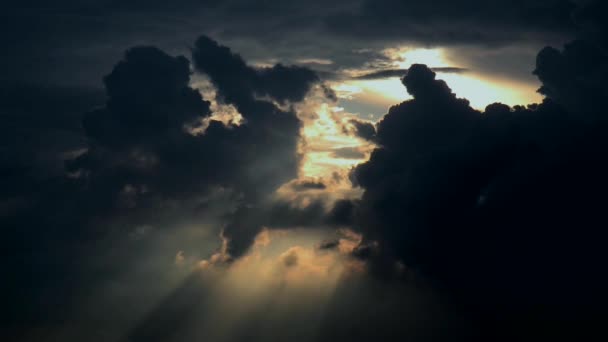 Dettaglio Del Cielo Scuro Scadenza Temporale — Video Stock