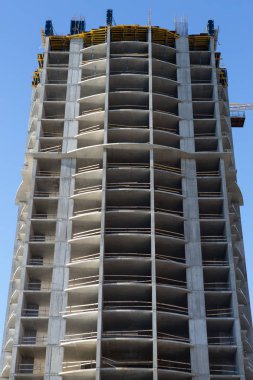 Daireler yüksek katlı blok inşaatı