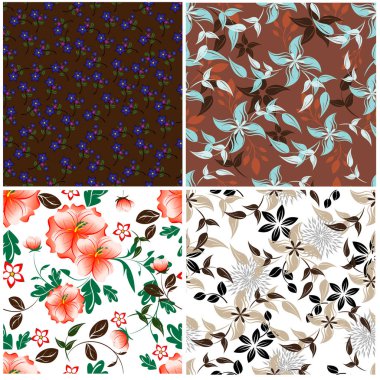 Dikişsiz çiçek deseni