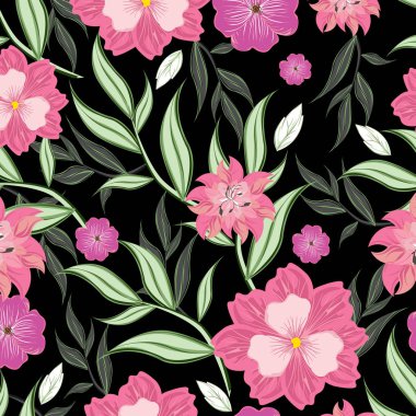 Dikişsiz çiçek deseni