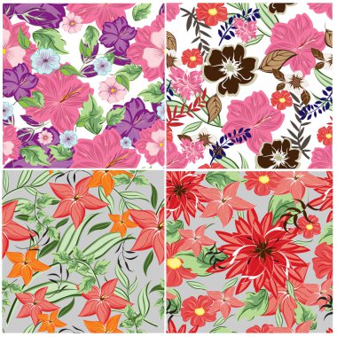 Dikişsiz çiçek deseni