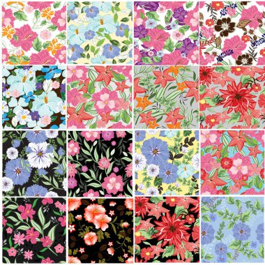 Dikişsiz çiçek deseni