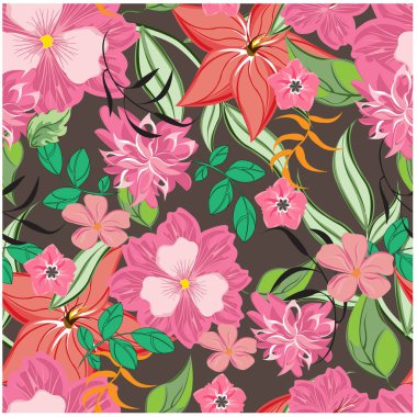 Dikişsiz çiçek deseni