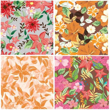 Dikişsiz çiçek deseni