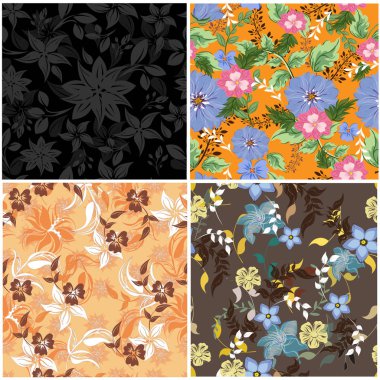 Dikişsiz çiçek deseni