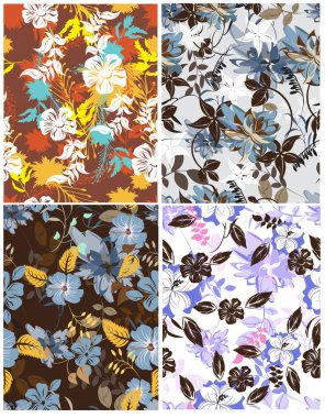 Dikişsiz çiçek deseni