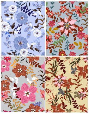 Dikişsiz çiçek deseni