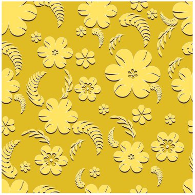 Dikişsiz çiçek deseni