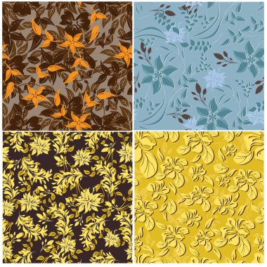 Dikişsiz çiçek deseni