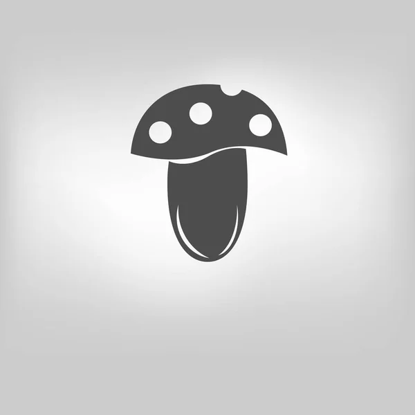 Vector edible mushroom icon — Stock Vector