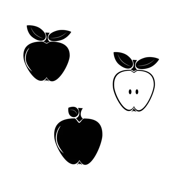 Vector icono manzana — Archivo Imágenes Vectoriales