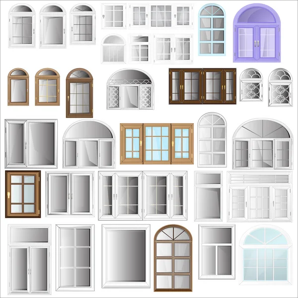 Vektor windows műanyag — Stock Vector